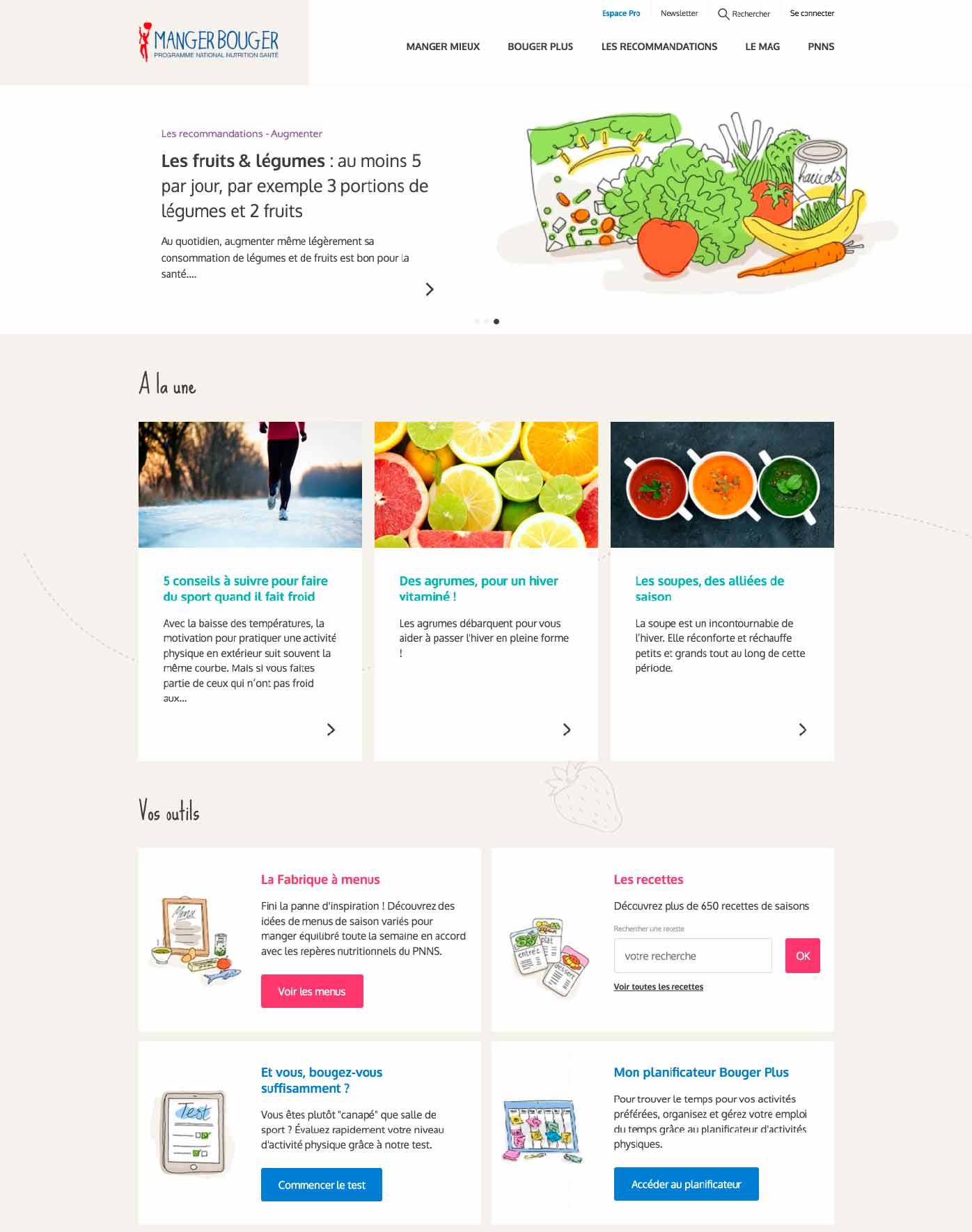 site web manger bouger